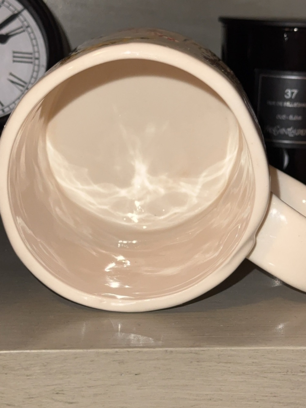 ANTHROPOLOGIE Dagny Monogram Coffee Tea Mug Cup 14.5oz Hand painted Stoneware - Picture 9 of 10